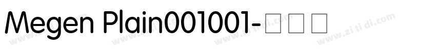 Megen Plain001001字体转换